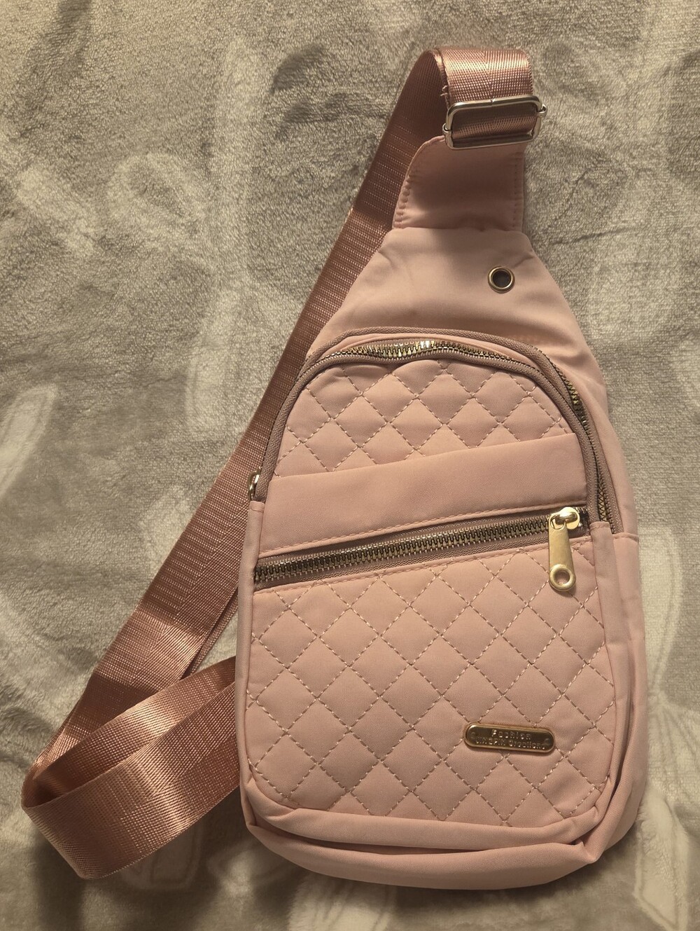 Quilted Crossbody Sling Bag in Pink